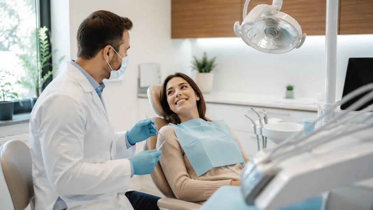 Comfortable patient visit in a modern dental clinic